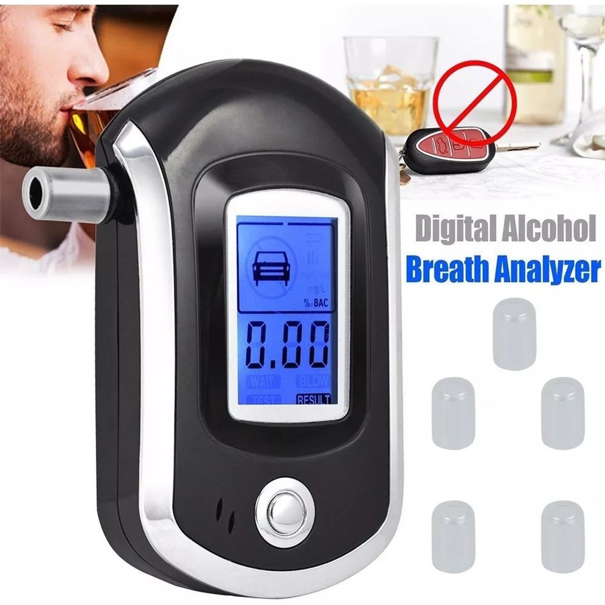 KUANGYE - At6000 Alcoholímetro Profesional Digital De Policía