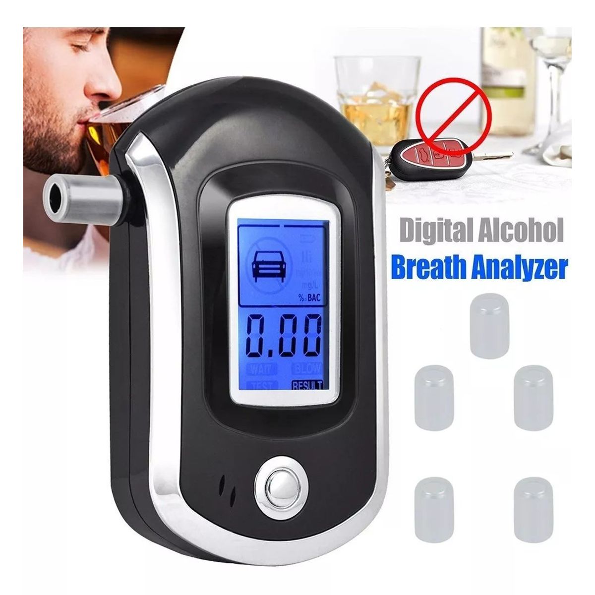 KUANGYE - At6000 Alcoholímetro Profesional Digital De Policía