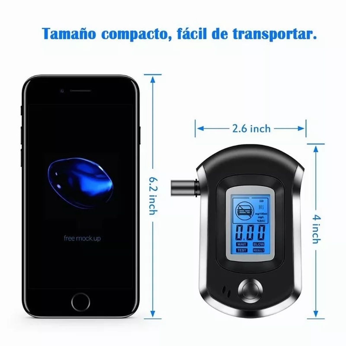 KUANGYE - At6000 Alcoholímetro Profesional Digital De Policía