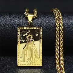 TIOZONEY - Collar y cadena de la Virgen María