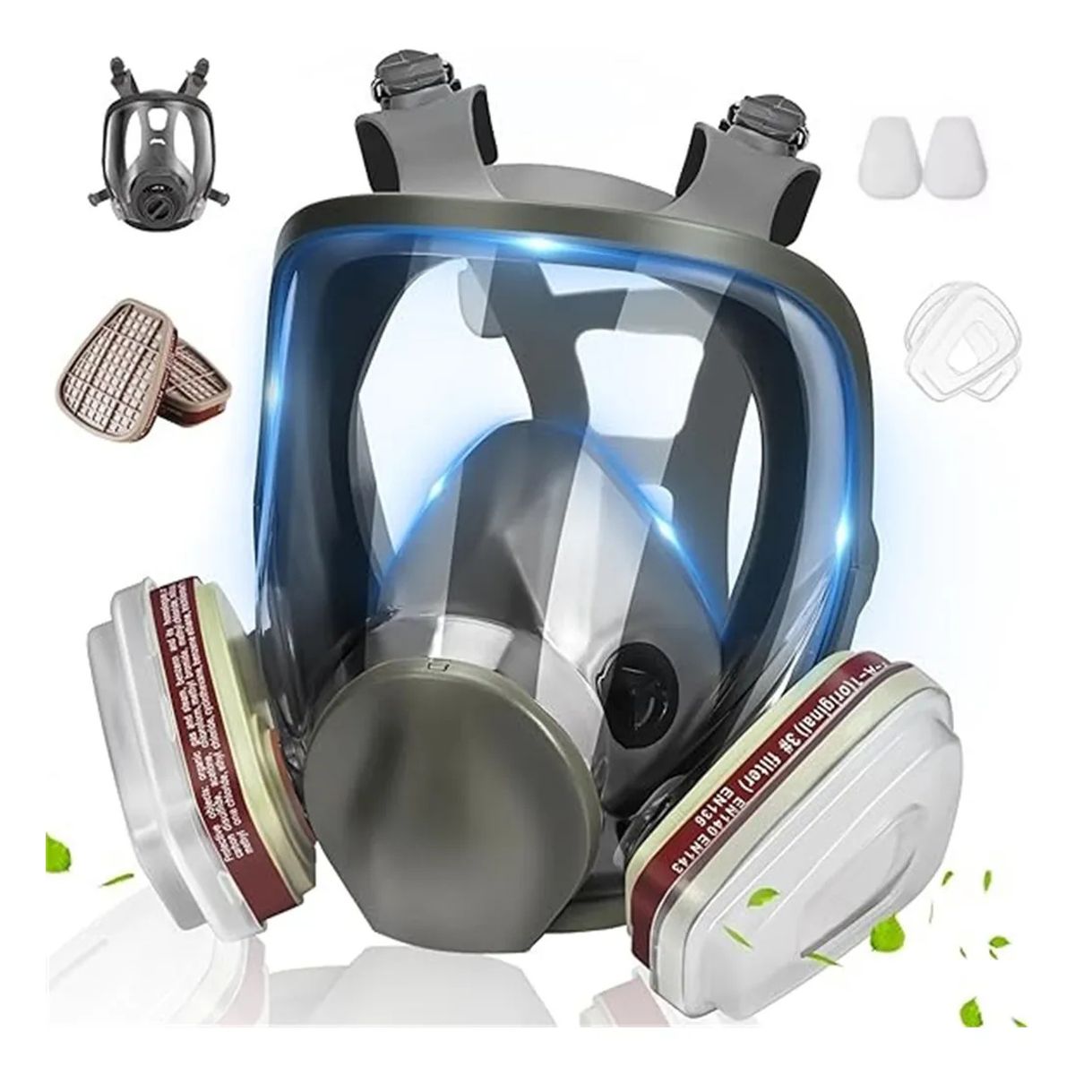 KUANGYE - Máscara De Gas Full Face Modelo 6800 7 En1,filtros Gases