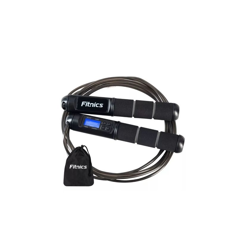 GENERICO - Cuerda Saltar Con Contador Digital Fitnics Cardio Negro