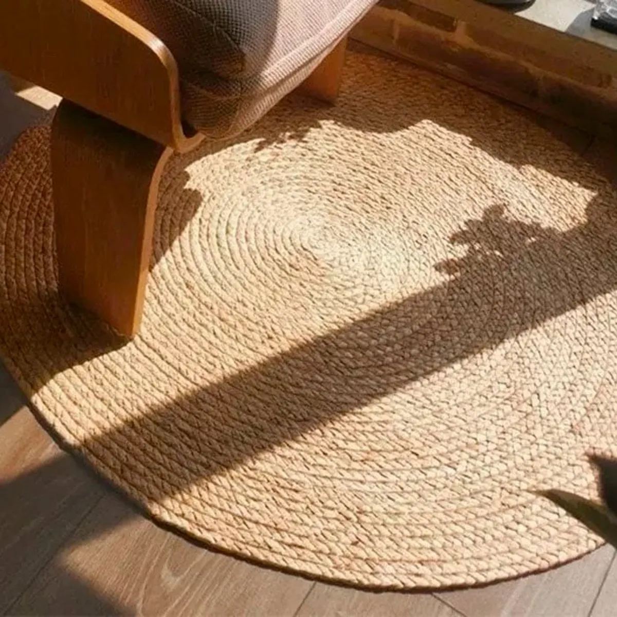 BRIC - Alfombra Yute Redonda 100 cm Decoración Interior Color Marrón