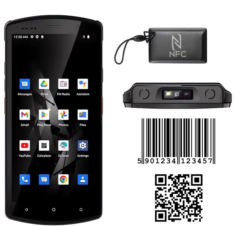 KT-KP18 PDA Industrial con Lector de Códigos de Barras RFIDNFC 1356MHz Android 12