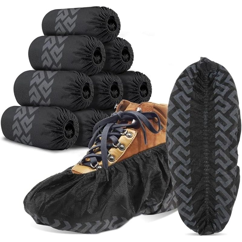 CLEANCARRIER - Cubre Zapato Negro 100 Unidades Antideslizante Cleancarrier