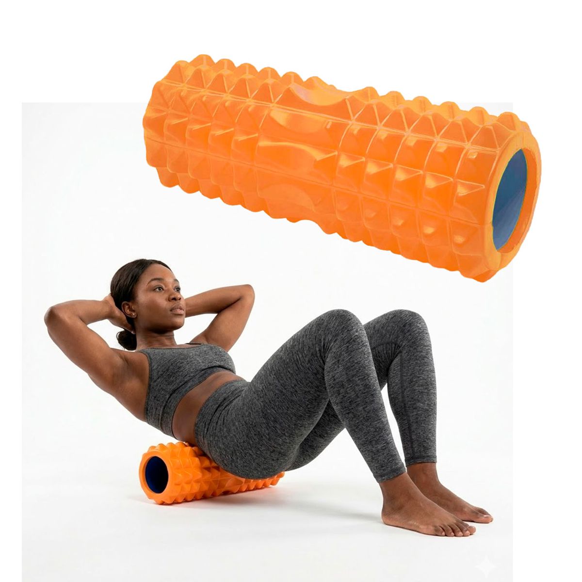 DALI - Foam Roller 33 cm Rodillo de Espuma Para Masaje y Recuperación Muscular Fitness Yoga Color Naranjo