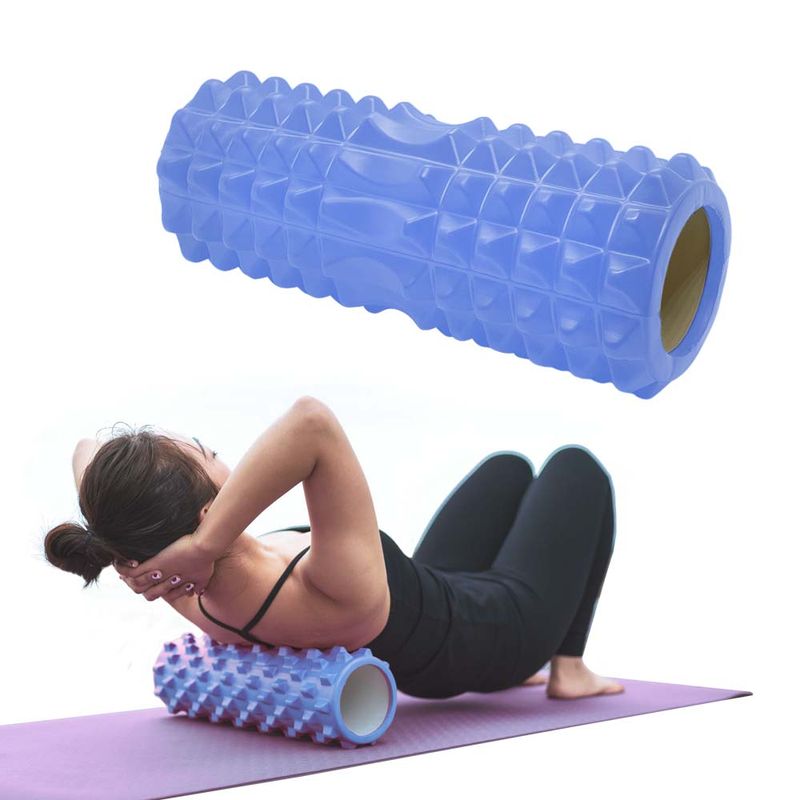 GENERICO - Foam Roller Rodillo de Masajes 33 cm Azul