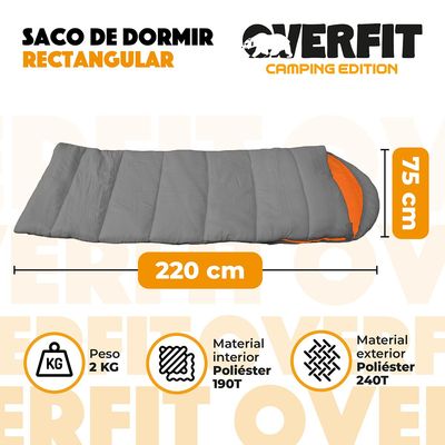 Imagen 2 del producto Saco de Dormir Termico 0 a 15 Grados Recto Camping