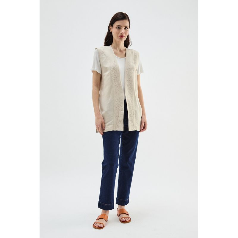 MA GRIFFE - Tapado Beige Mujer Magriffe