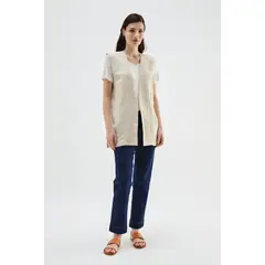 MA GRIFFE - Tapado Beige Mujer Magriffe