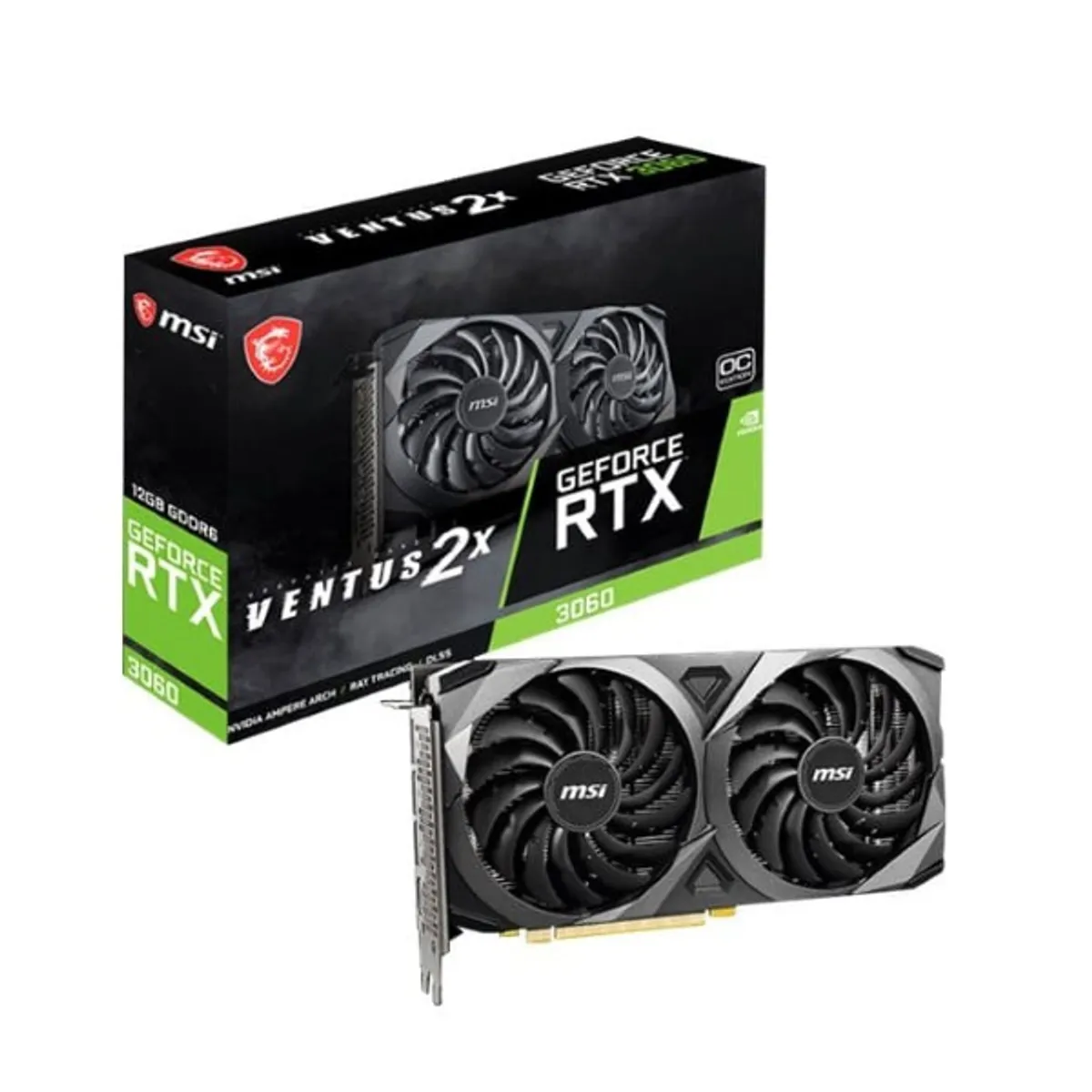 MSI - Tarjeta de Video - MSI GeForce RTX 3060 VENTUS 2X 12G OC