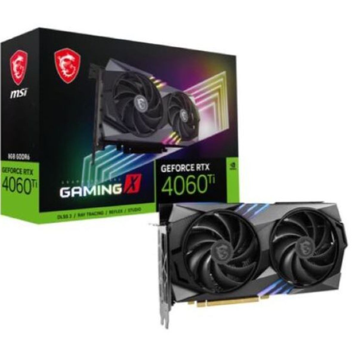 MSI - Tarjeta de Video - MSI GeForce RTX 4060 Ti GAMING X 8G
