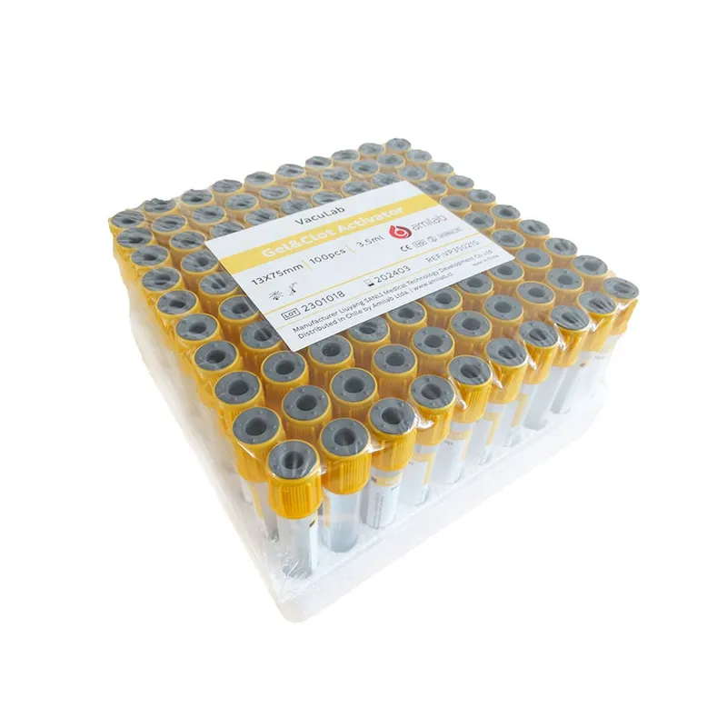 GENERICO - Tubo tapa Amarillo 3,5ml 13x75mm Vaculab 100 unidades