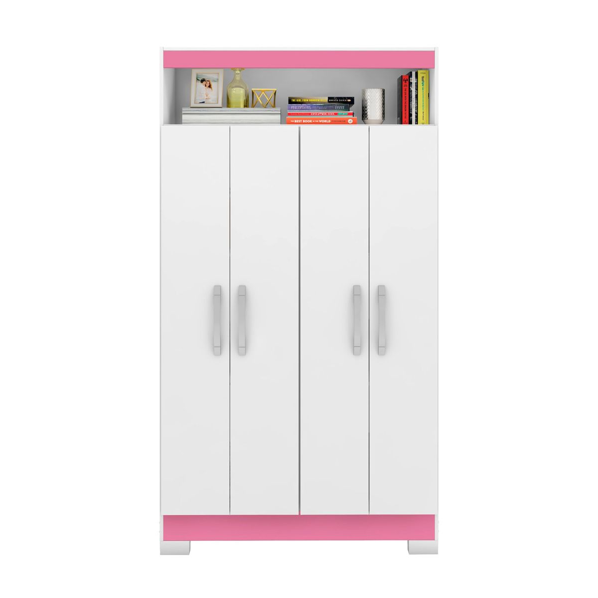 HOME MOBILI - Closet Croma BlancoRosado 4 Puertas