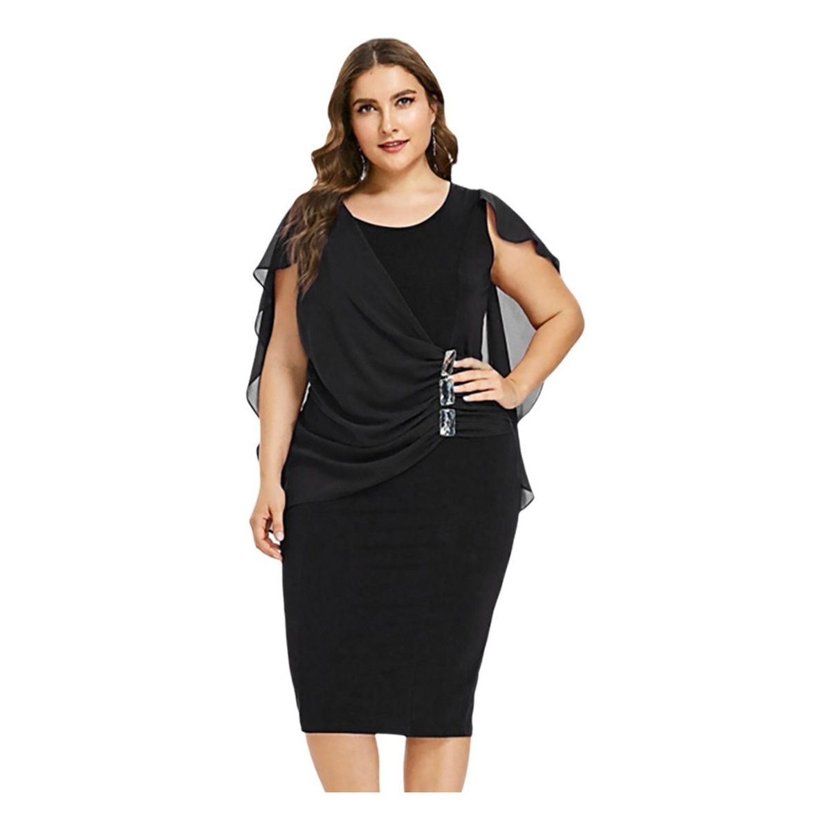 GIOIO - Vestido de Fiesta Mujer Negro