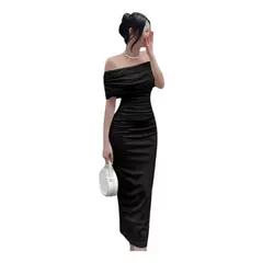 GIOIO - Vestido de Fiesta Mujer Negro