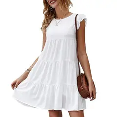 GIOIO - Vestido verano Mujer Blanco Blanco
