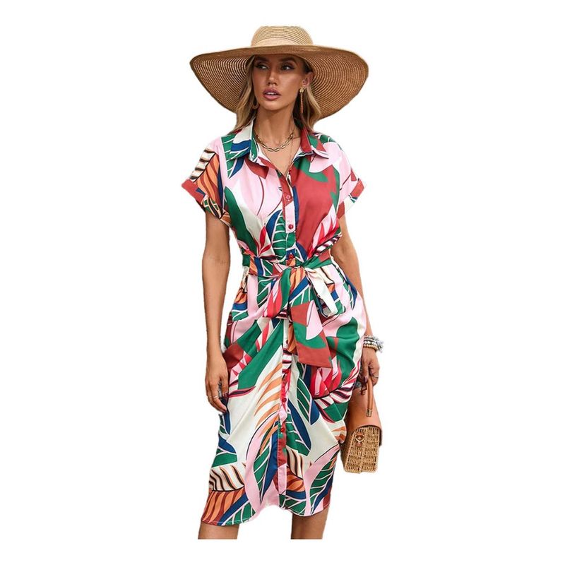 GIOIO - Vestido de verano Mujer Rosa