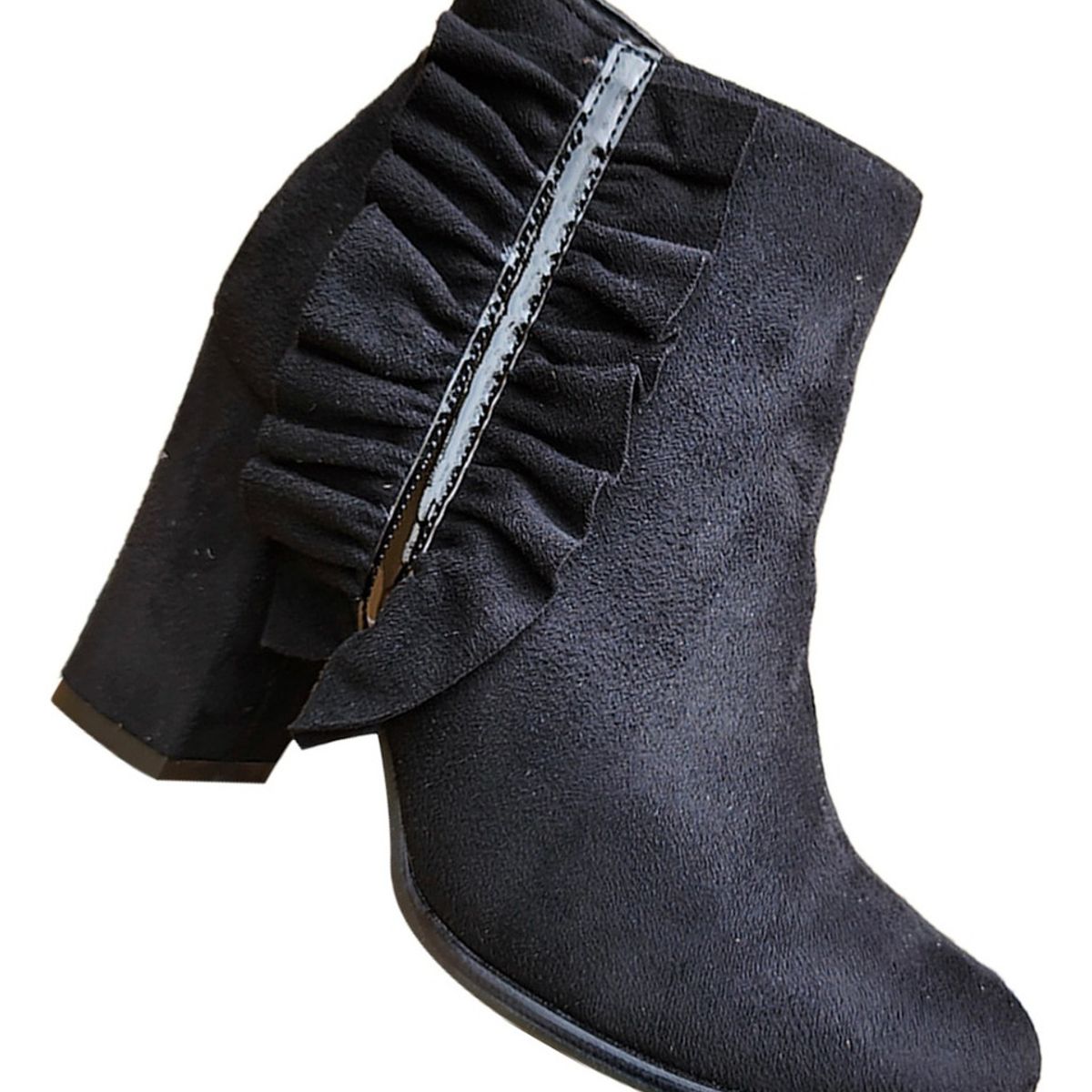 ZAPATOS Y ZAPATILLAS - Botin Media Caña Mujer Formal Taco Alto Black 7321