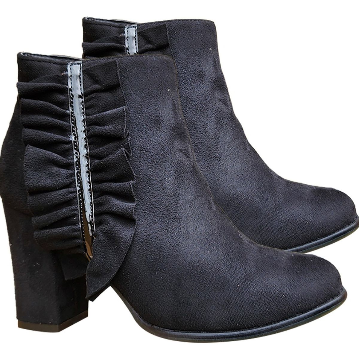 ZAPATOS Y ZAPATILLAS - Botin Media Caña Mujer Formal Taco Alto Black 7321