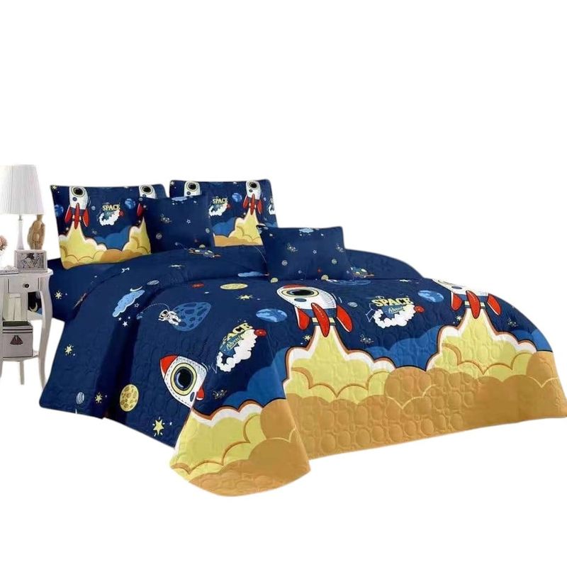 ANGELES DEL HOGAR - Cubre Cama de verano Quilt Plaza y Media  Diseño TF425