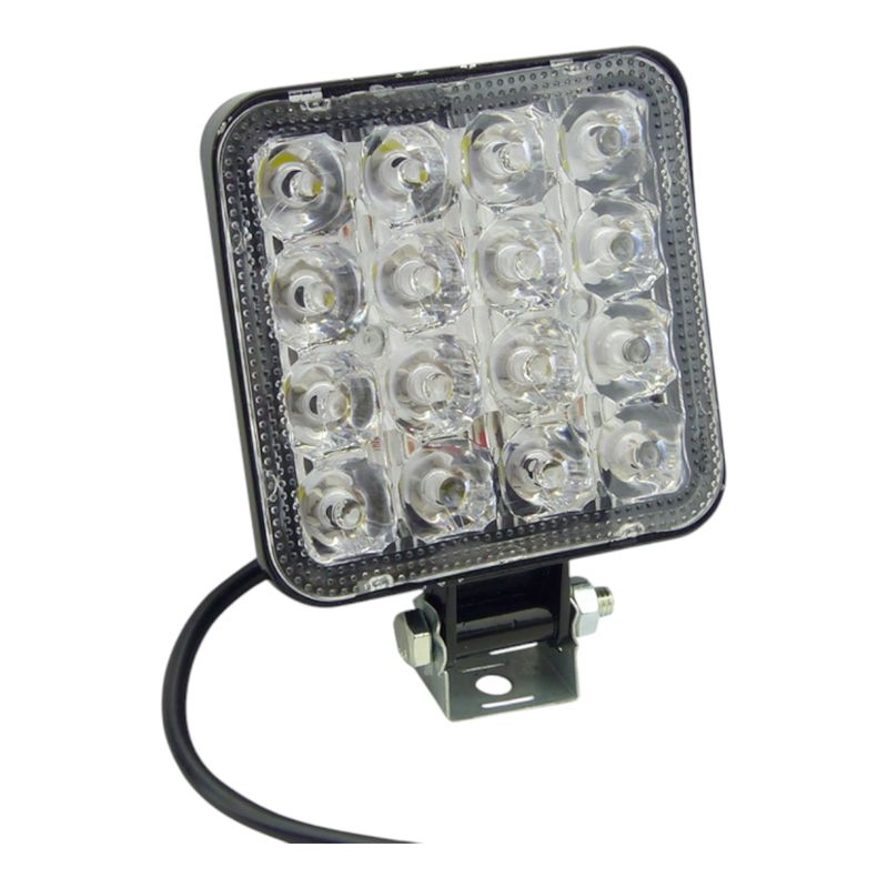GENERICO - Neblinero De 16 LED Cuadrado Slim 12V