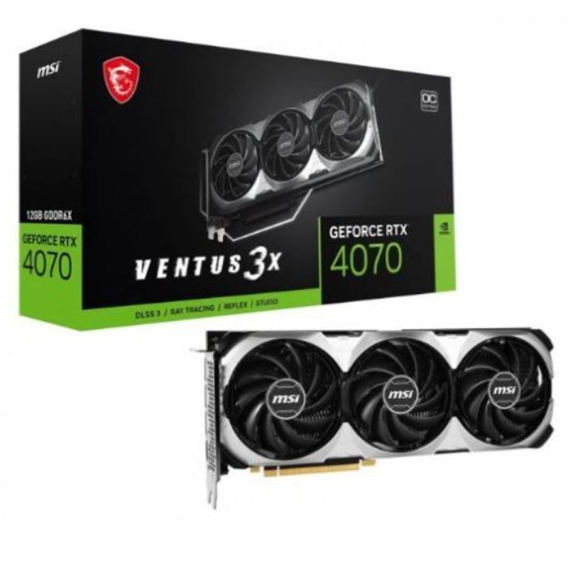 MSI - Tarjeta de Video - MSI GeForce RTX 4070 VENTUS 3X 12G OC
