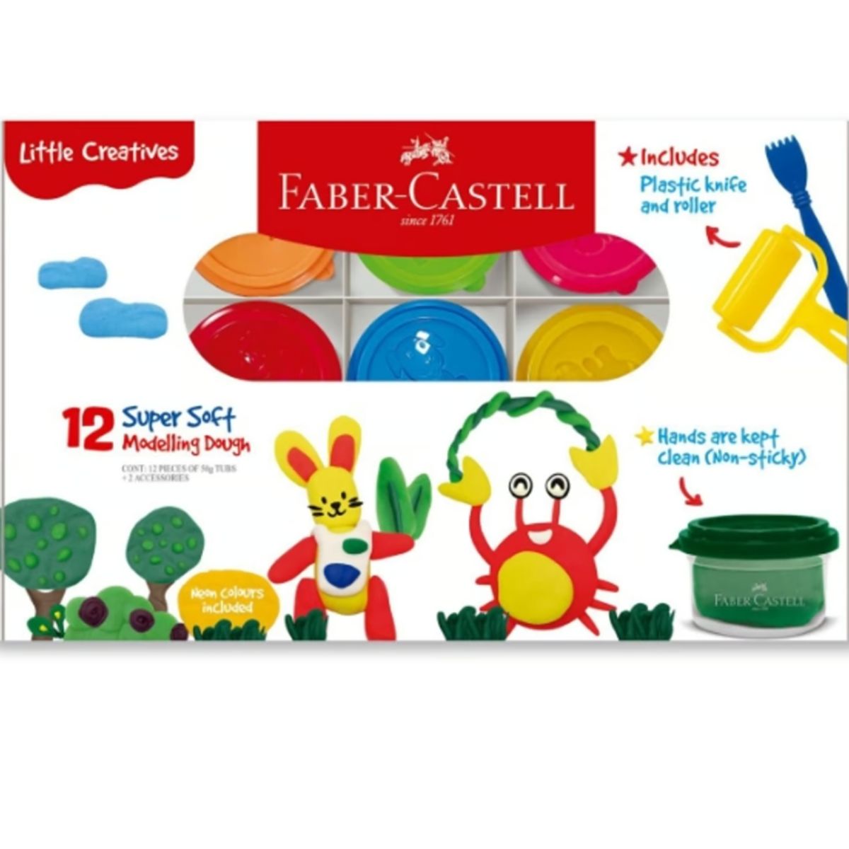 GENERICO - Plastilina De Colores Faber Castell 12 Colores