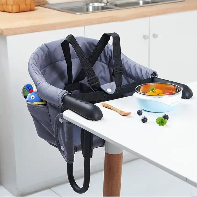 GENERICO - Silla Comer Bebé Plegable Portáti GRIS