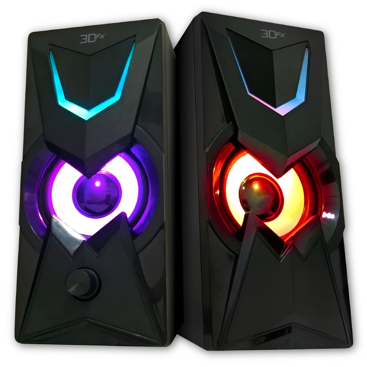 MLAB - Parlantes Gamer 3DFX FULL RGB DEEP BASS USB 2.0 / AUX 3.5MM