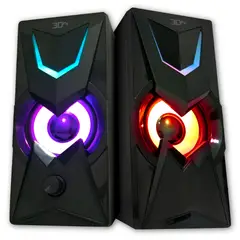 MLAB - Parlantes Gamer 3DFX FULL RGB DEEP BASS USB 20 AUX 35MM