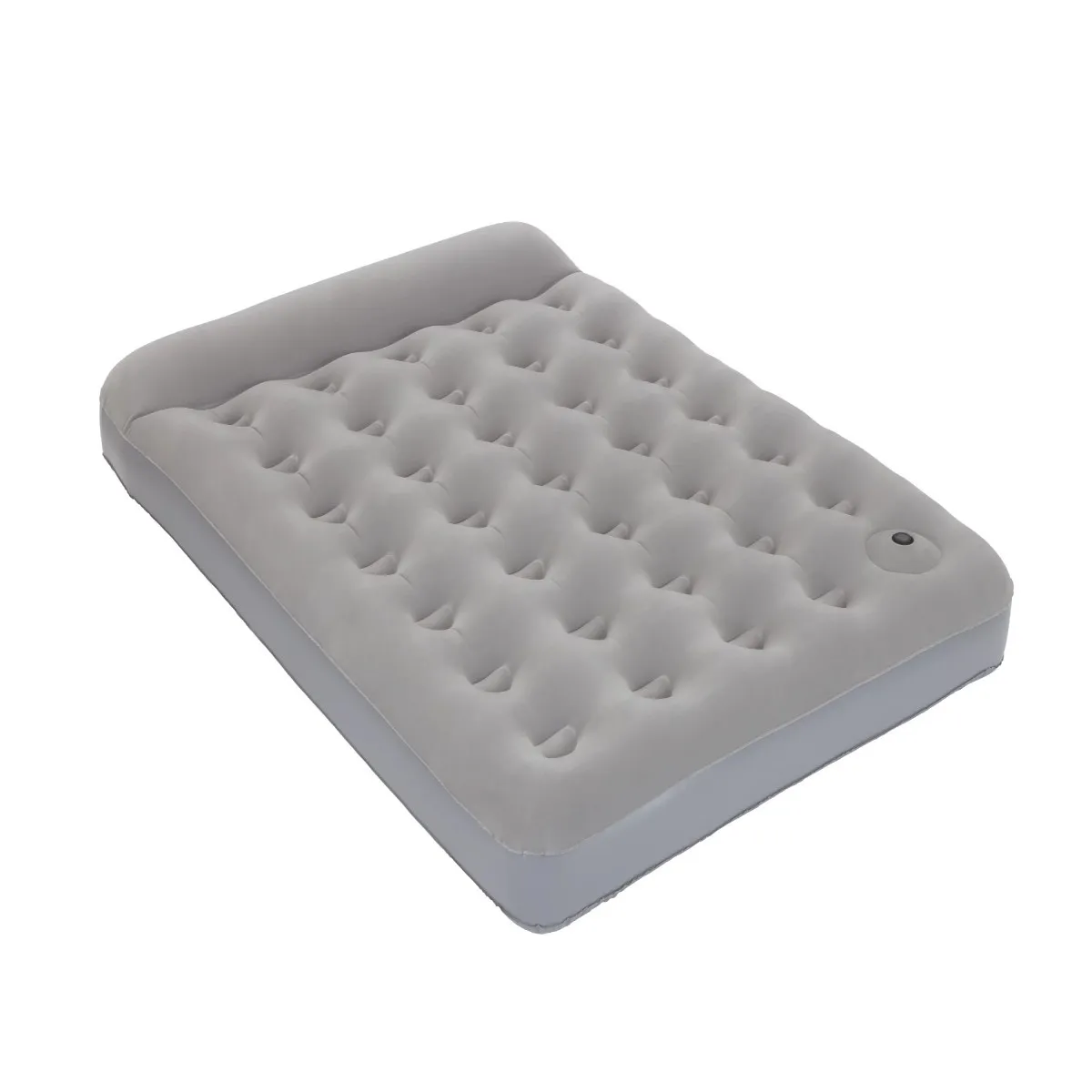 COLEMAN - Colchón Inflable Coleman Doble con Inflador de Pie Gris