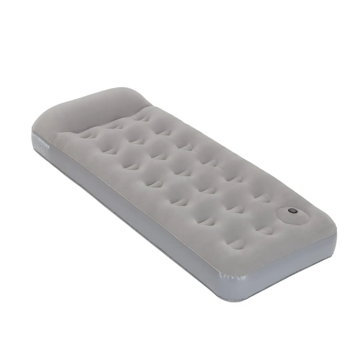 COLEMAN - Colchón Inflable Coleman Individual con Inflador de Pie Gris