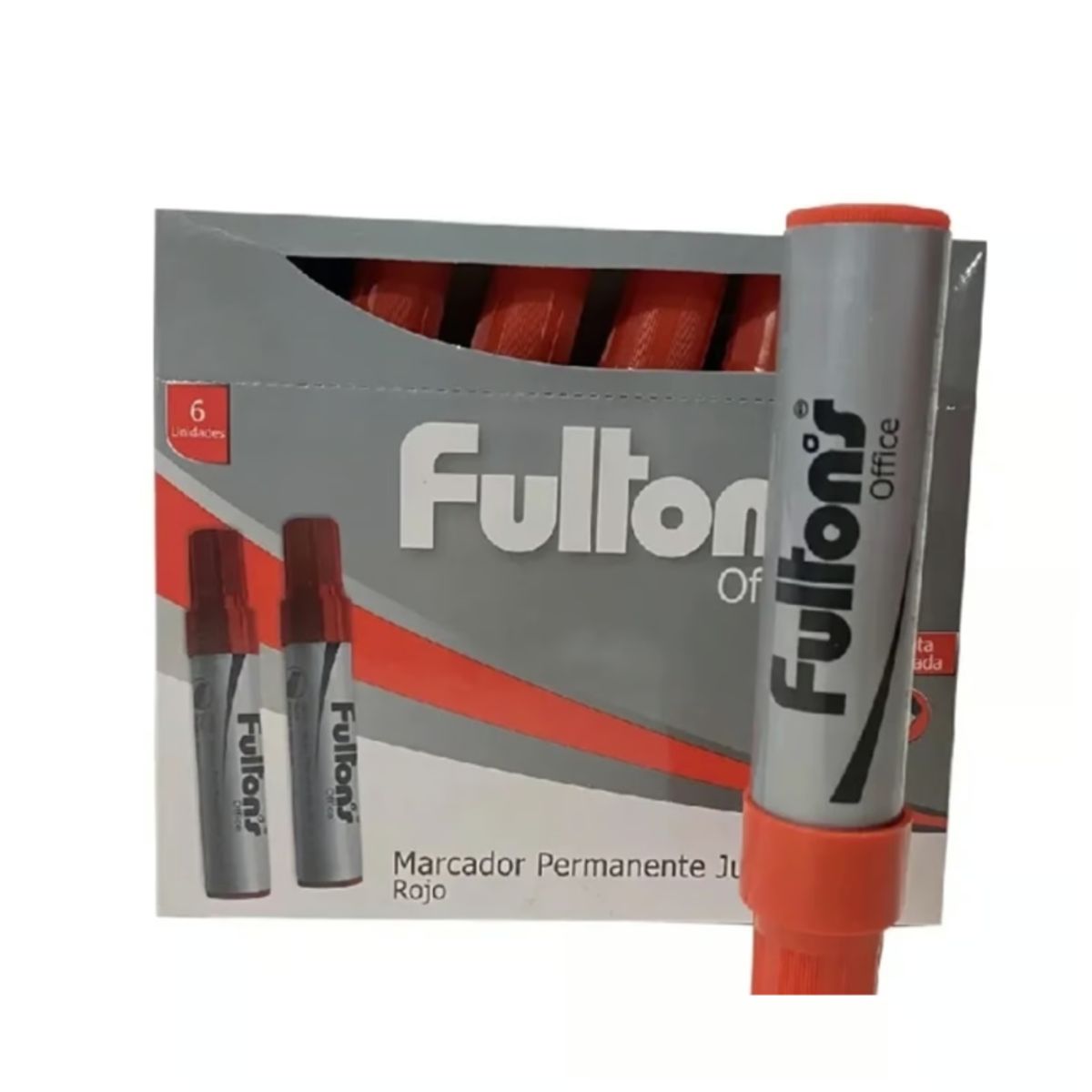 GENERICO - Marcador Permanente Color Rojo Fultonś Office