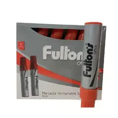 GENERICO - Marcador Permanente Color Rojo Fultonś Office