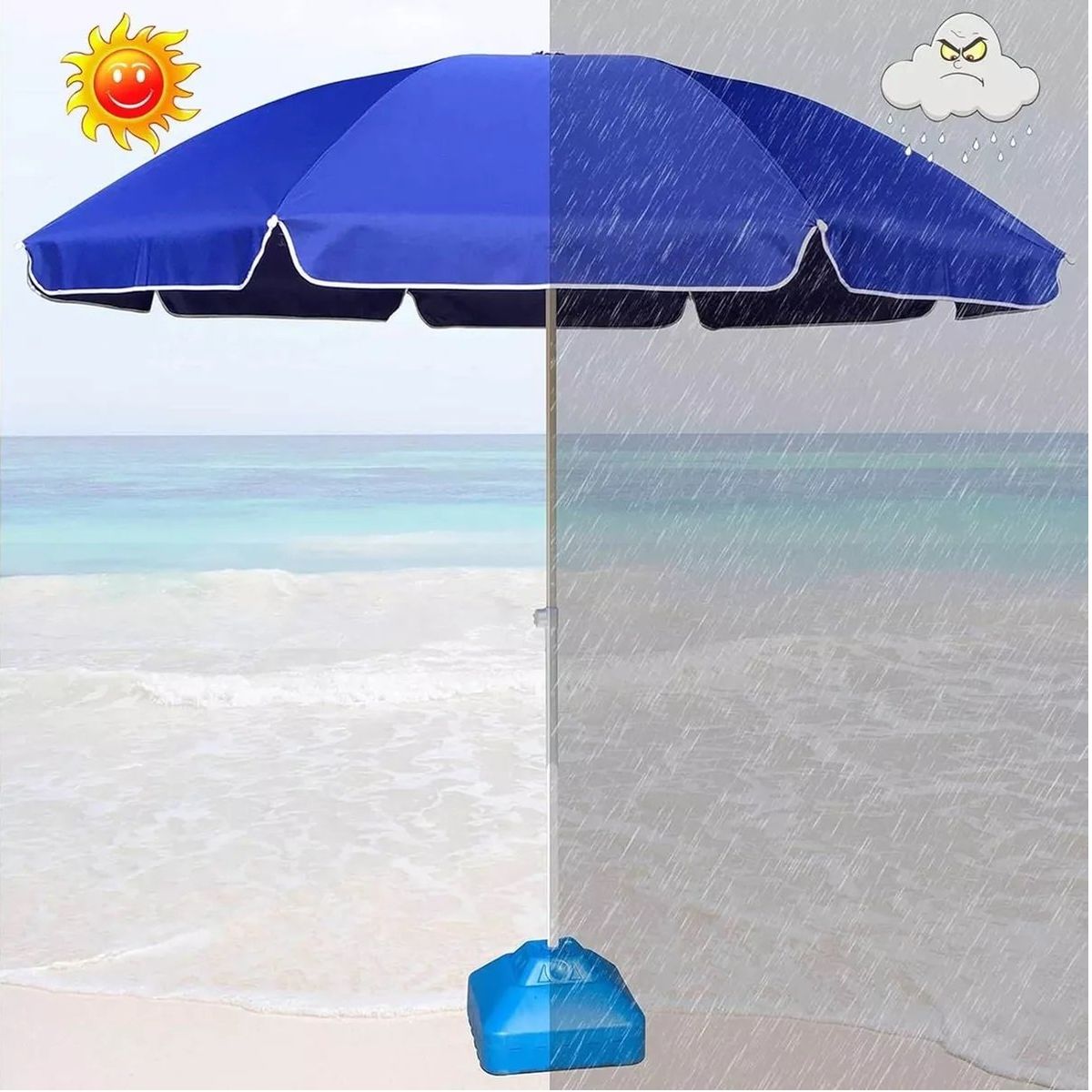 GENERICO - Sombrilla Uv Paragua Playa Verano 2m Paragua Ajustable