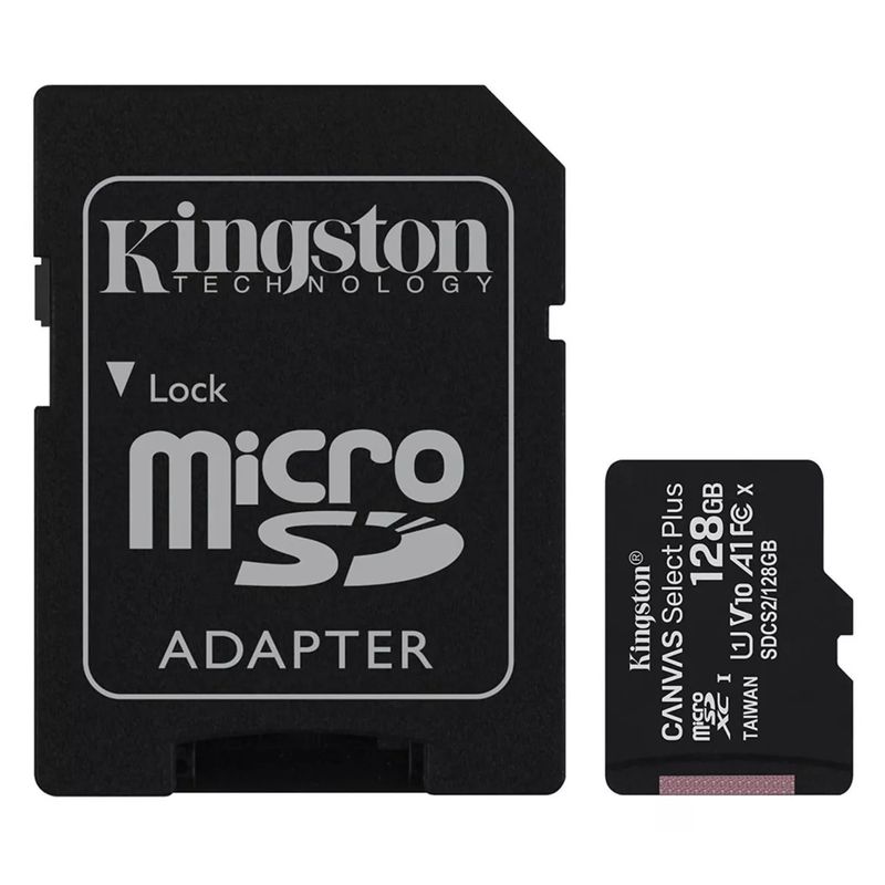 KINGSTON - Memoria Micro SD  Kingston 128 GB Canvas Plus Uhs-i A1 C10