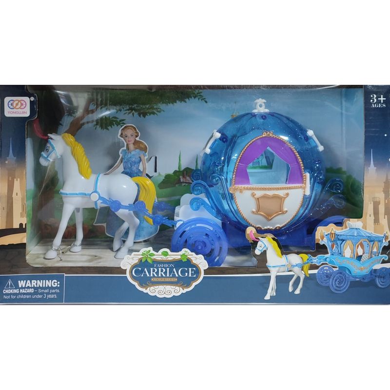 GENERICO - Juguete Carruaje Con Caballo Princesa Con Luz Y Sonido
