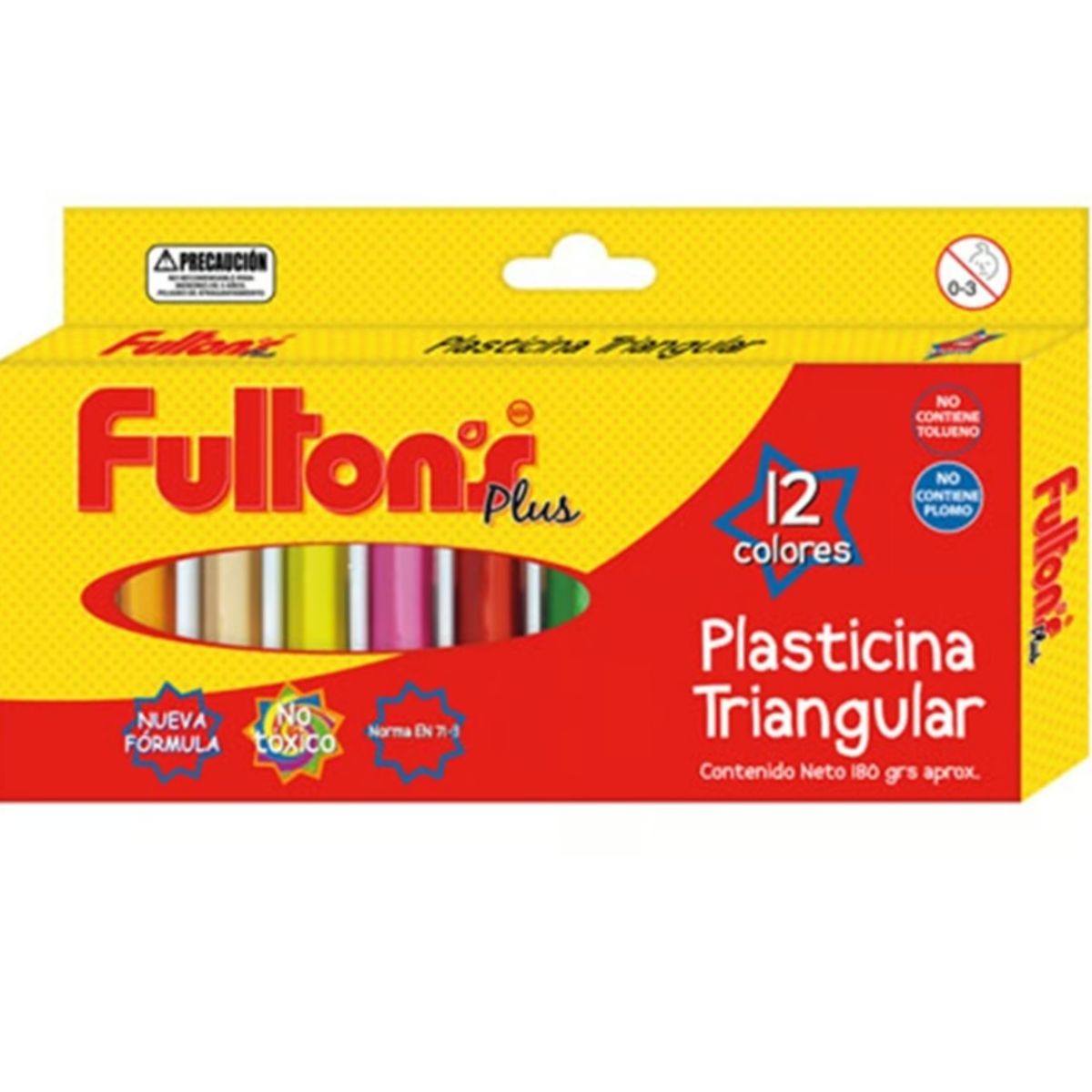 GENERICO - Plastilina Triangular Fulton's PLus 12 Colores