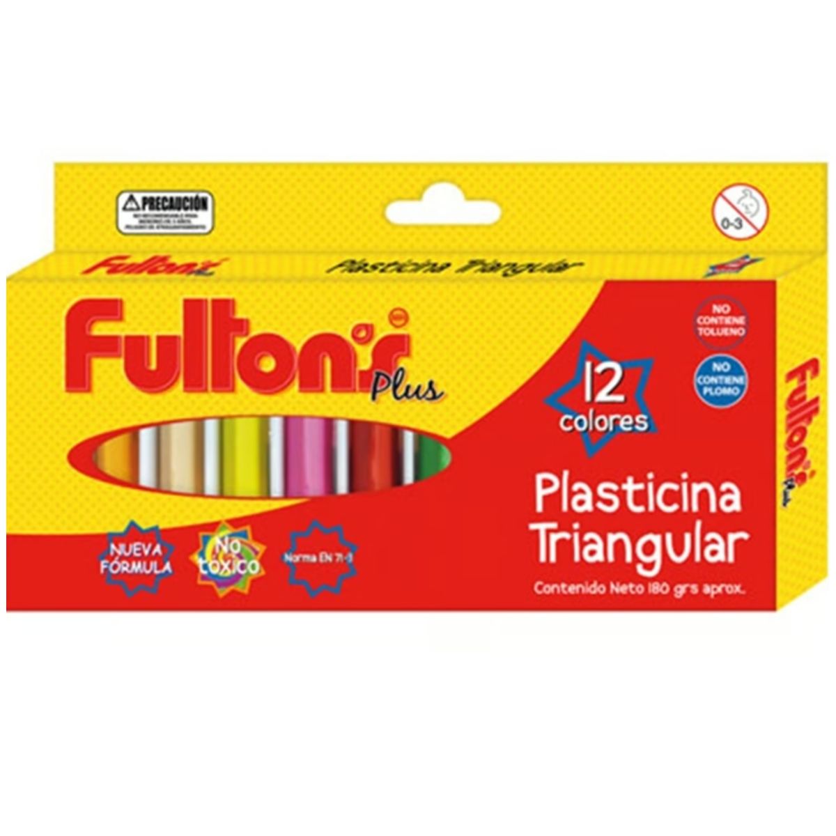 GENERICO - Plastilina Triangular Fulton's PLus 12 Colores