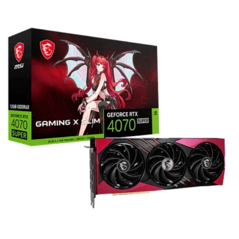 MSI - Tarjeta de video - MSI GeForce RTX 4070 SUPER 12G GAMING X SLIM MLG