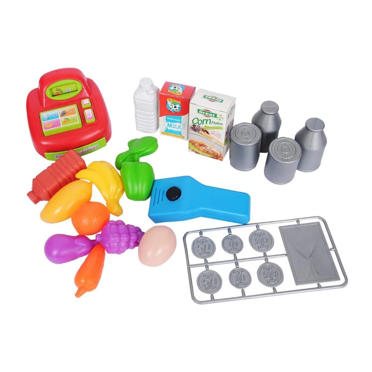 GENERICO - Juguete Set Supermercado 27 Piezas Con Luz Y Sonido Infantil