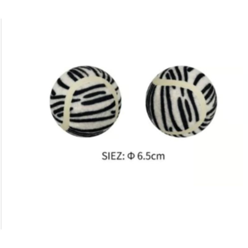 GENERICO - Pelota Juguete Para Perros Blanco y Negro 6cm