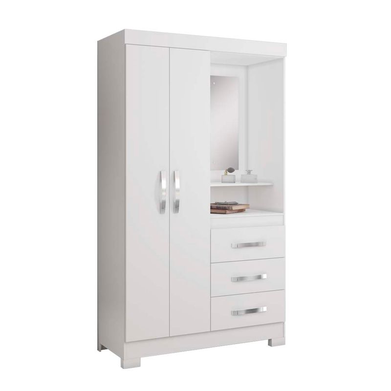 HOME MOBILI - Closet Versa BlancoRosado 2P 3C + Espejo