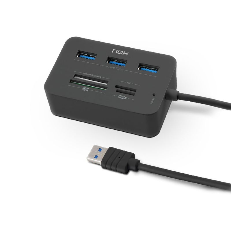 NOX - Lector de tarjetas Nox Reader One + Hub USB 3.0