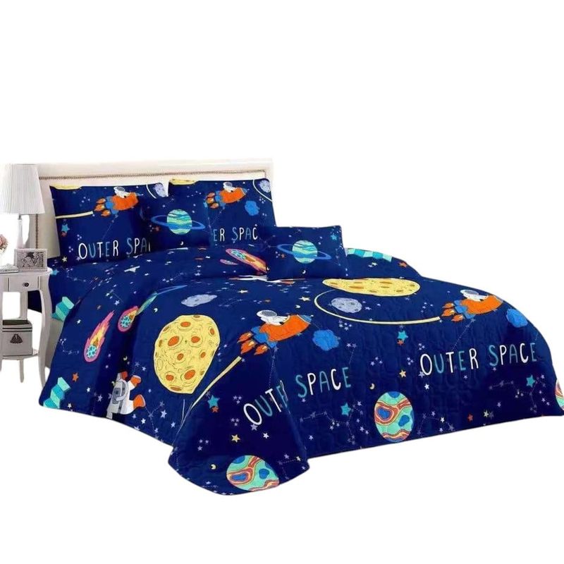 ANGELES DEL HOGAR - Cubre Cama de verano Quilt Plaza y Media  Diseño TF456