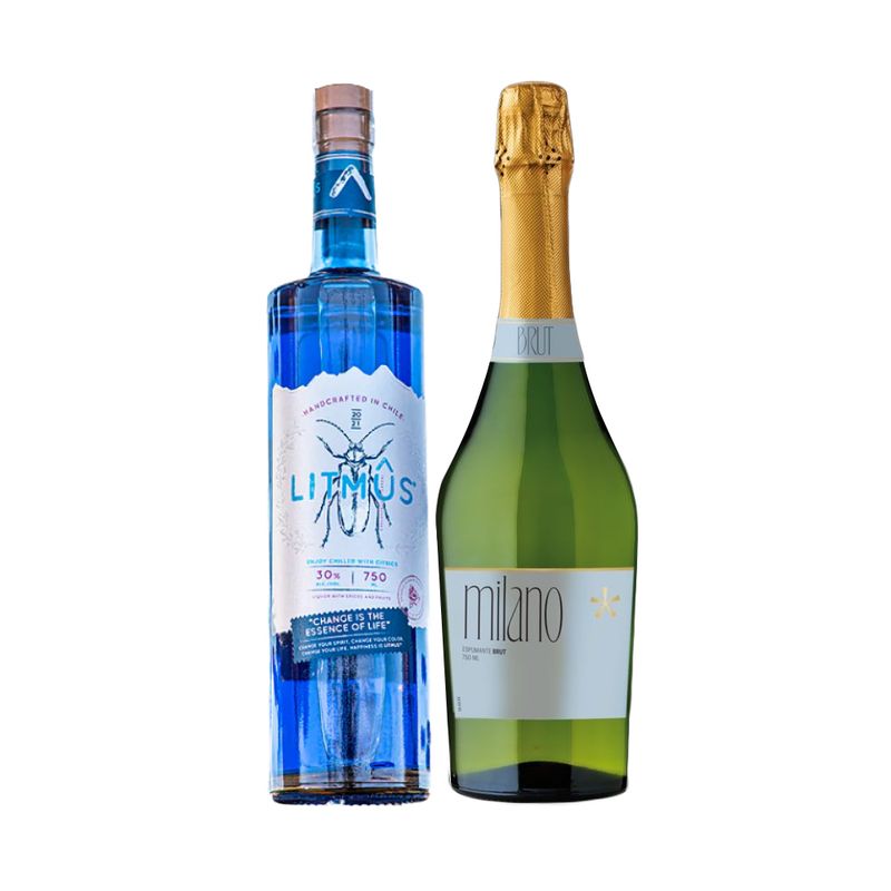 GENERICO - Licor Litmus 750cc + Espumantes Milano Brut 750cc