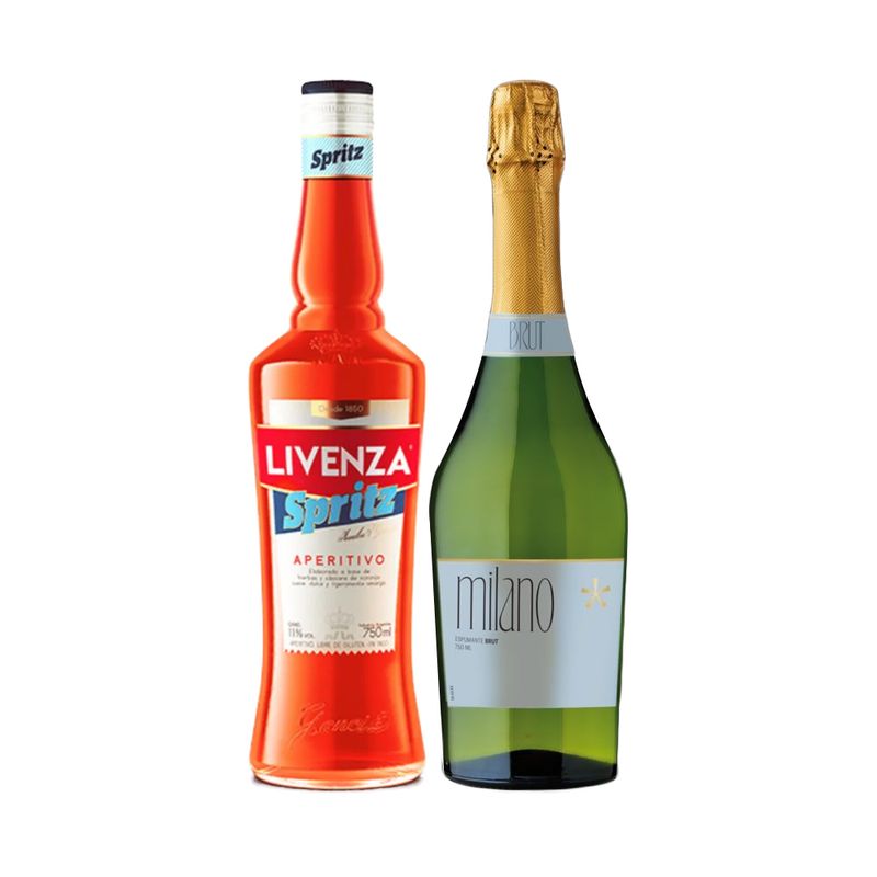 LIVENZA - Licor Livenza Spritz 750cc + Espumantes Milano Brut 750cc