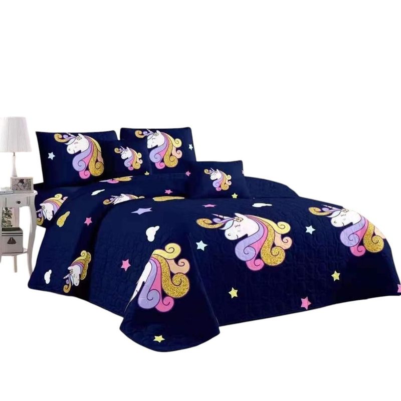ANGELES DEL HOGAR - Cubre Cama de verano Quilt Plaza y Media  Diseño TF459