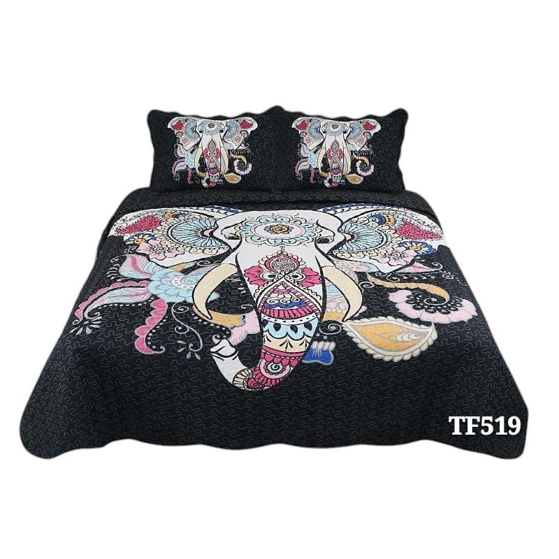 ANGELES DEL HOGAR - Cubre Cama de verano Quilt Plaza y Media  Diseño TF519